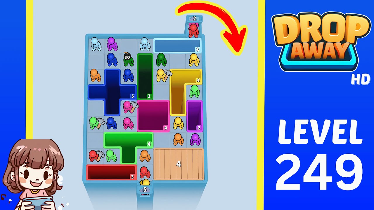 Drop Away Level 249: Drop Away Level 249 - Walkthrough Solution Game