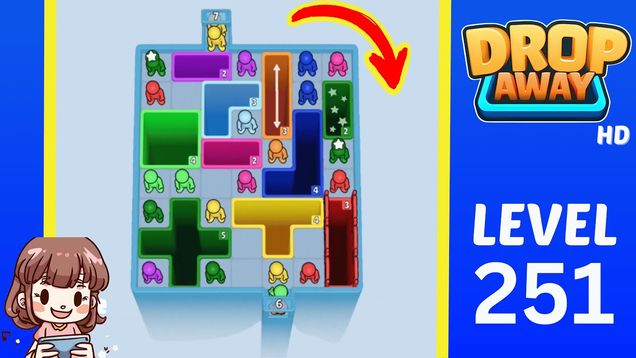 Drop Away Level 251: Drop Away Level 251 - Walkthrough Solution Game