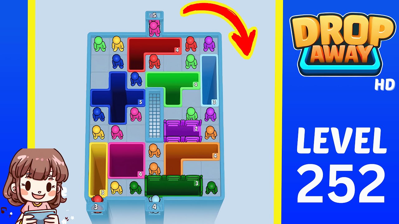 Drop Away Level 252: Drop Away Level 252 - Walkthrough Solution Game