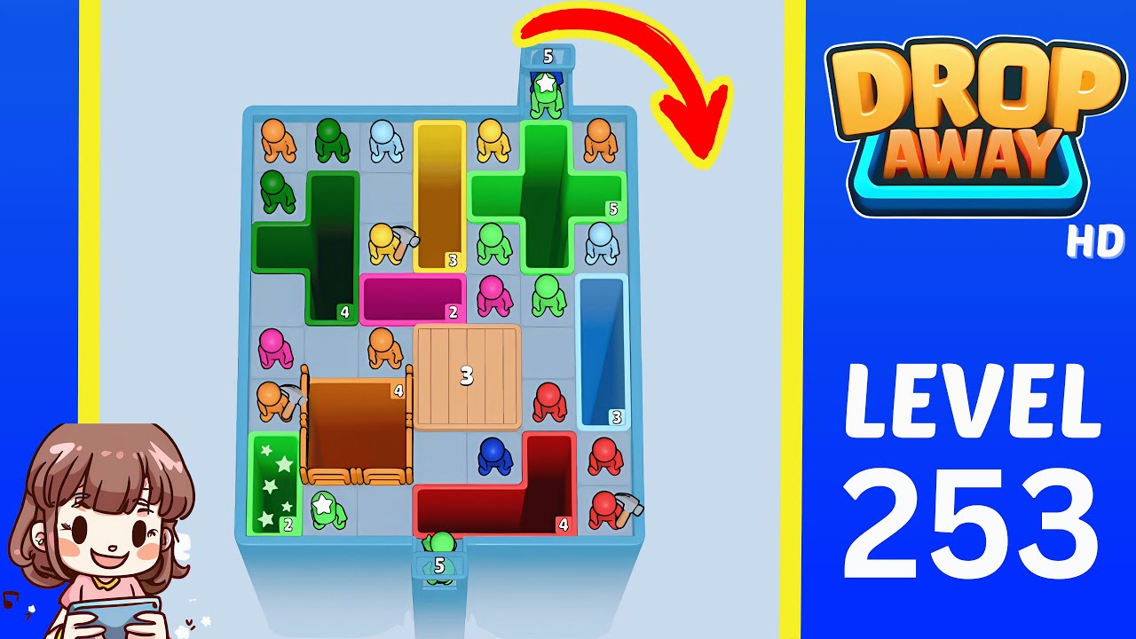 Drop Away Level 253: Drop Away Level 253 - Walkthrough Solution Game