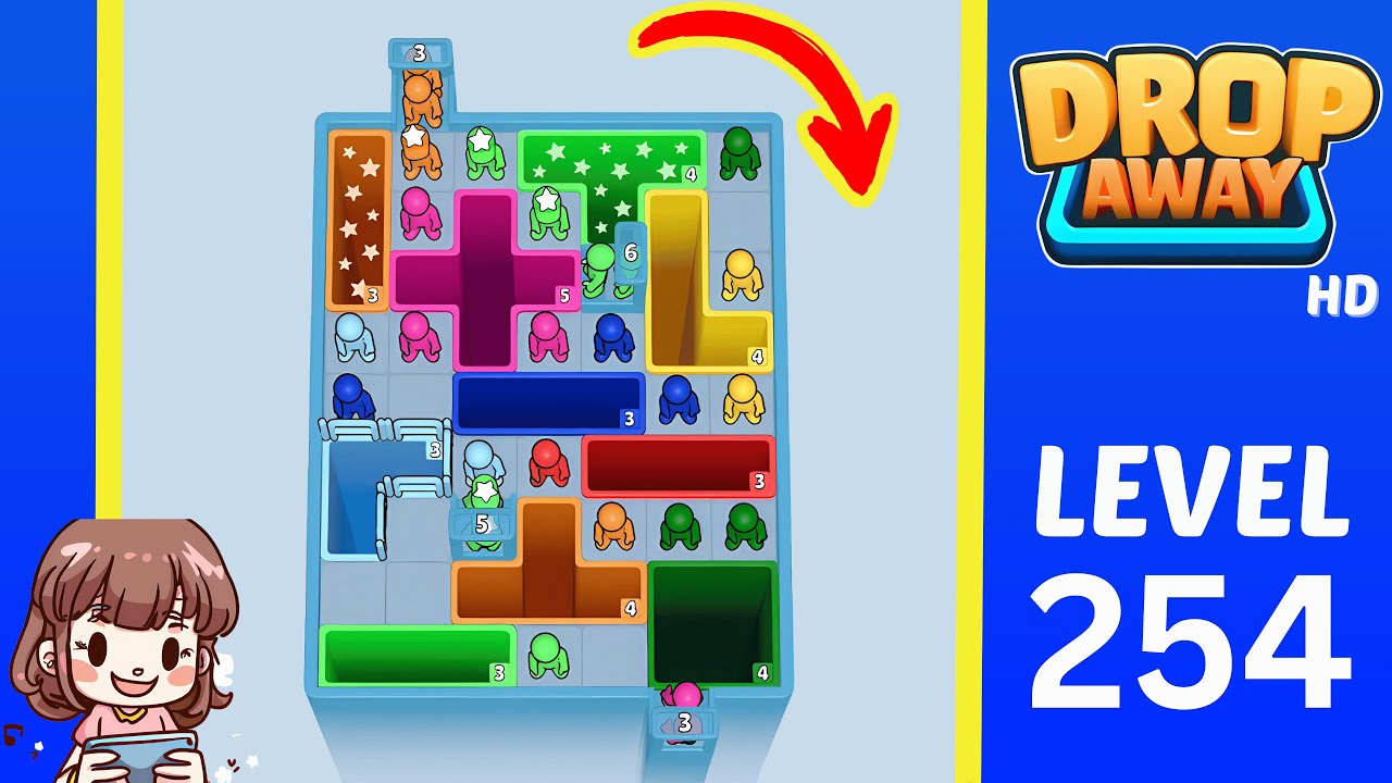 Drop Away Level 254: Drop Away Level 254 - Walkthrough Solution Game