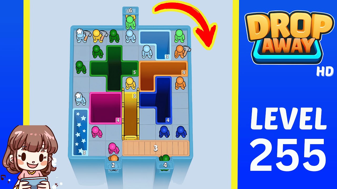 Drop Away Level 255: Drop Away Level 255 - Walkthrough Solution Game