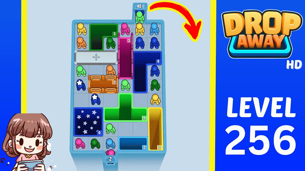 Drop Away Level 256: Drop Away Level 256 - Walkthrough Solution Game