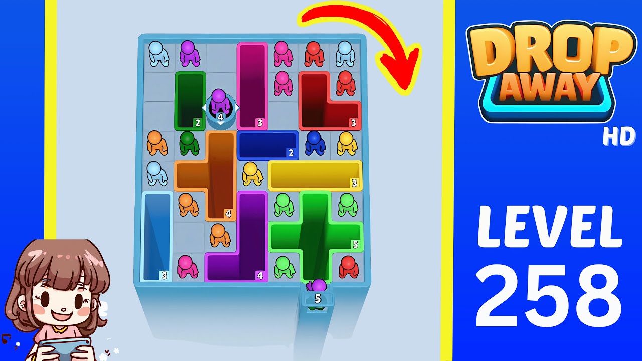 Drop Away Level 258: Drop Away Level 258 - Walkthrough Solution Game