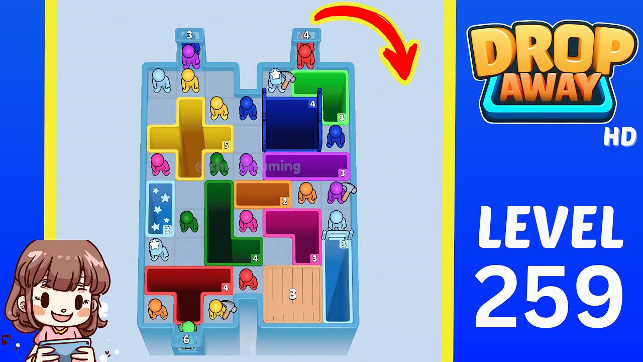 Drop Away Level 259: Drop Away Level 259 - Walkthrough Solution Game