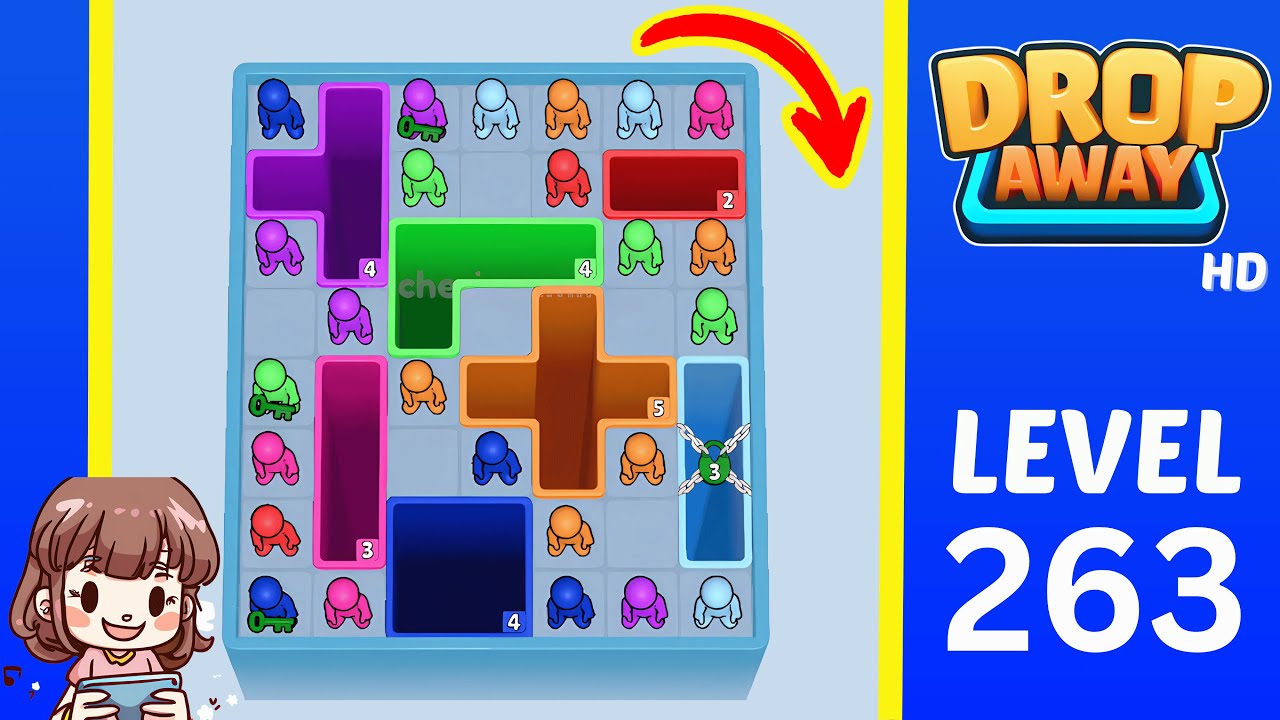 Drop Away Level 263: Drop Away Level 263 - Walkthrough Solution Game