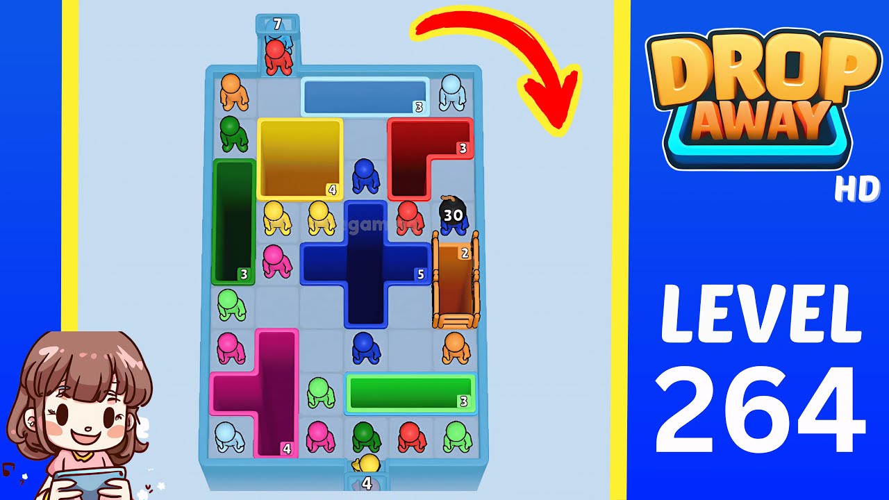 Drop Away Level 264: Drop Away Level 264 - Walkthrough Solution Game