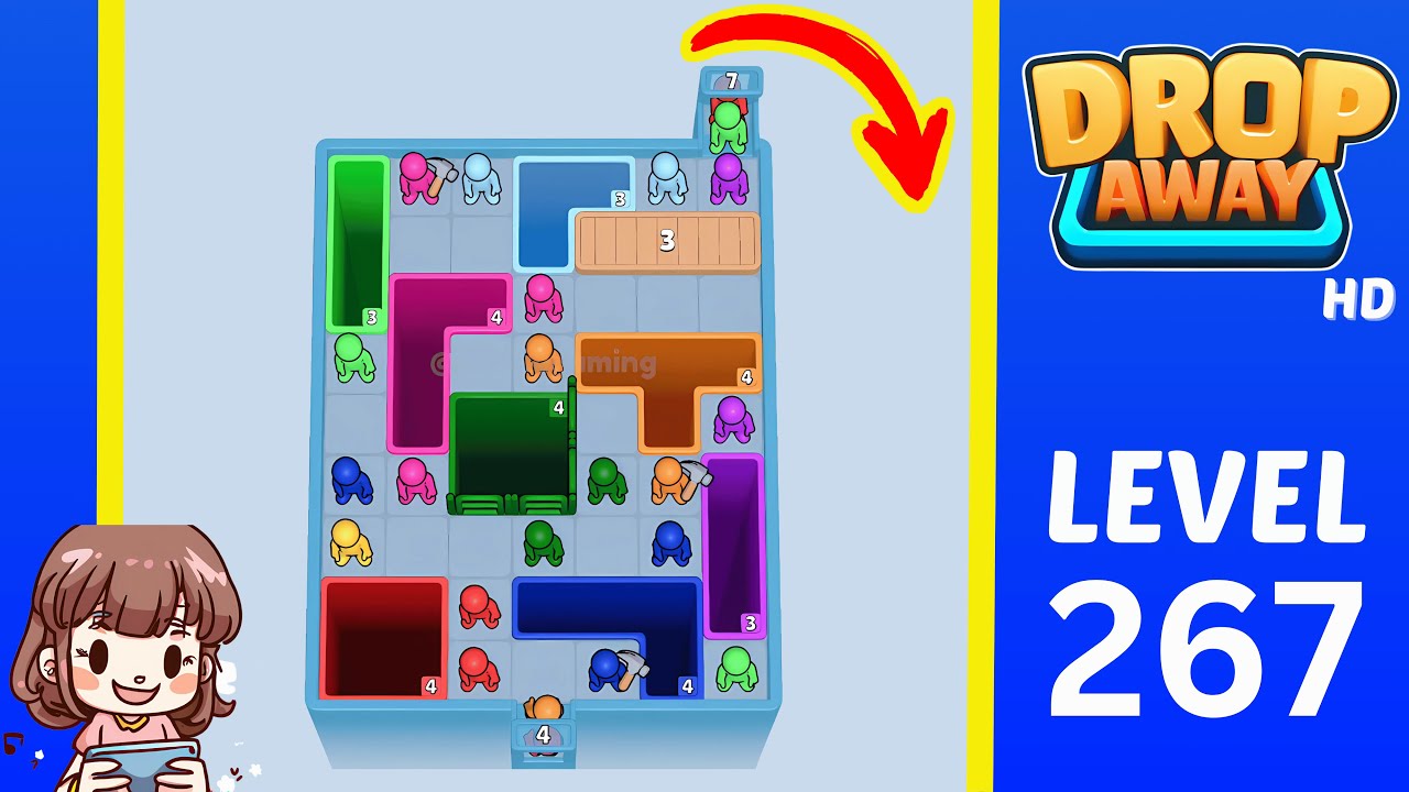 Drop Away Level 267: Drop Away Level 267 - Walkthrough Solution Game