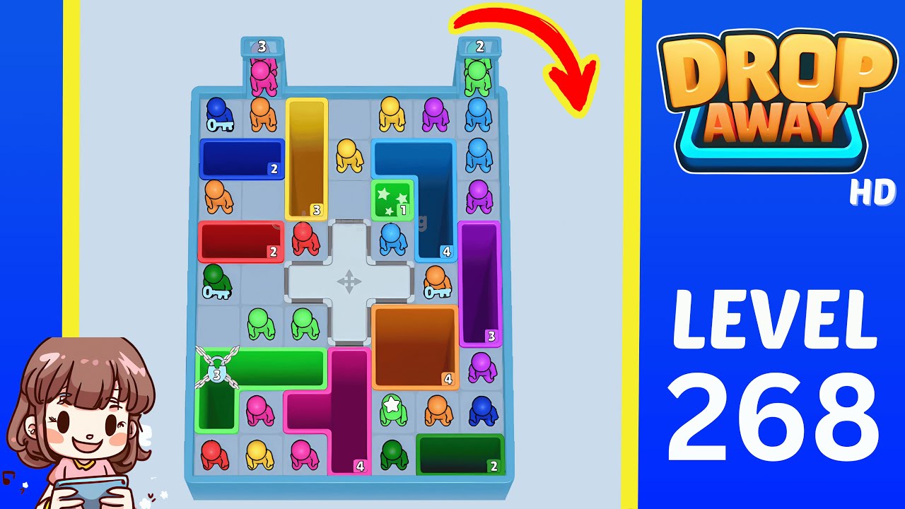 Drop Away Level 268: Drop Away Level 268 - Walkthrough Solution Game