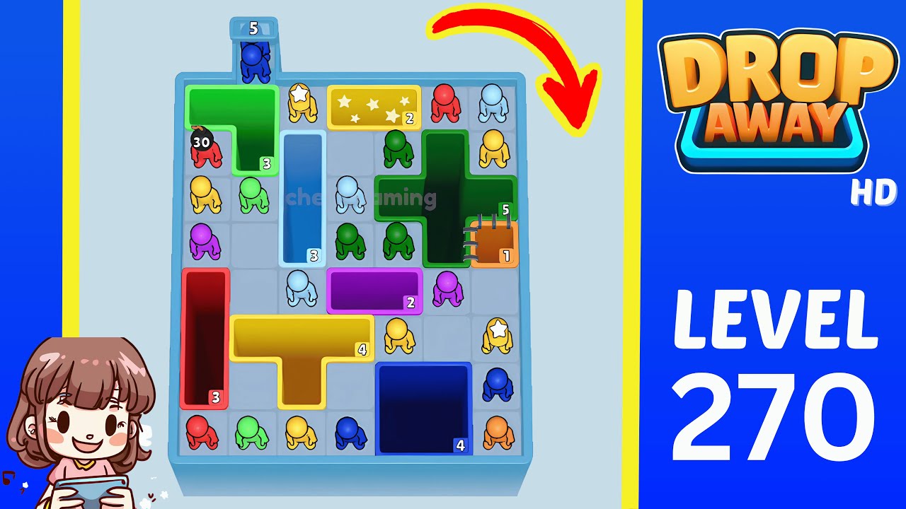 Drop Away Level 270: Drop Away Level 270 - Walkthrough Solution Game