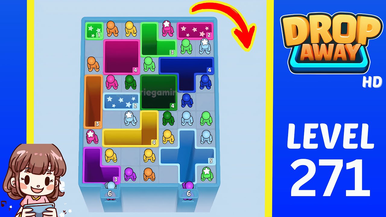 Drop Away Level 271: Drop Away Level 271 - Walkthrough Solution Game