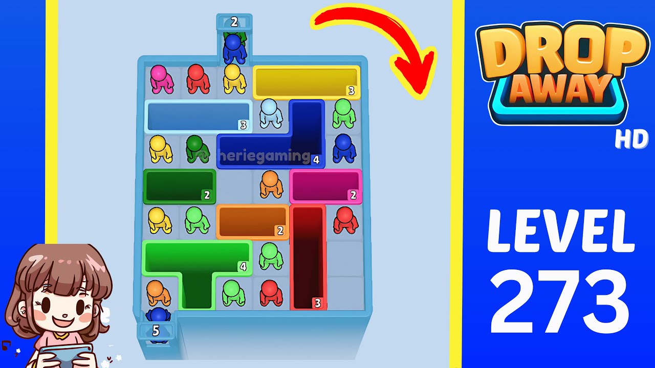 Drop Away Level 273: Drop Away Level 273 - Walkthrough Solution Game