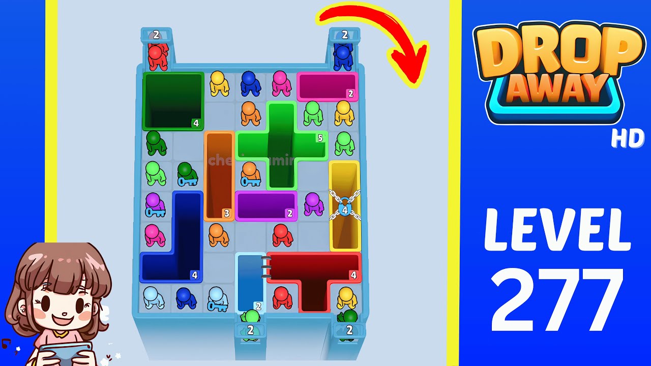 Drop Away Level 277: Drop Away Level 277 - Walkthrough Solution Game