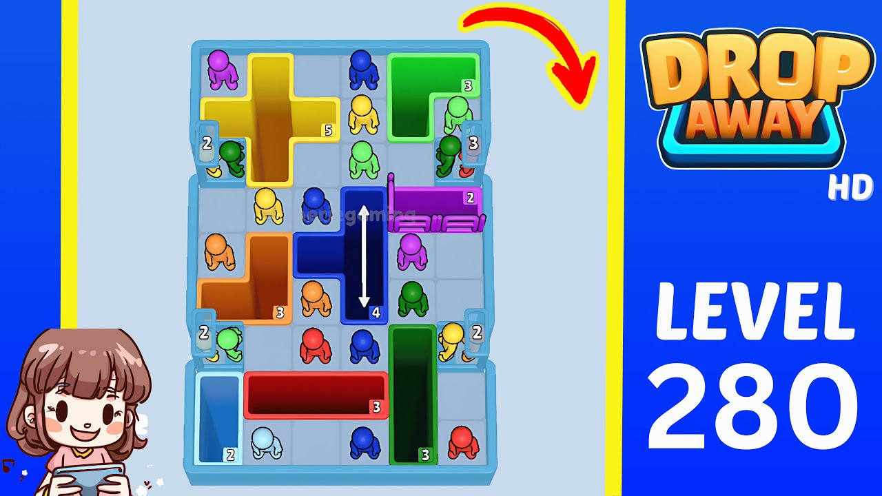 Drop Away Level 280: Drop Away Level 280 - Walkthrough Solution Game