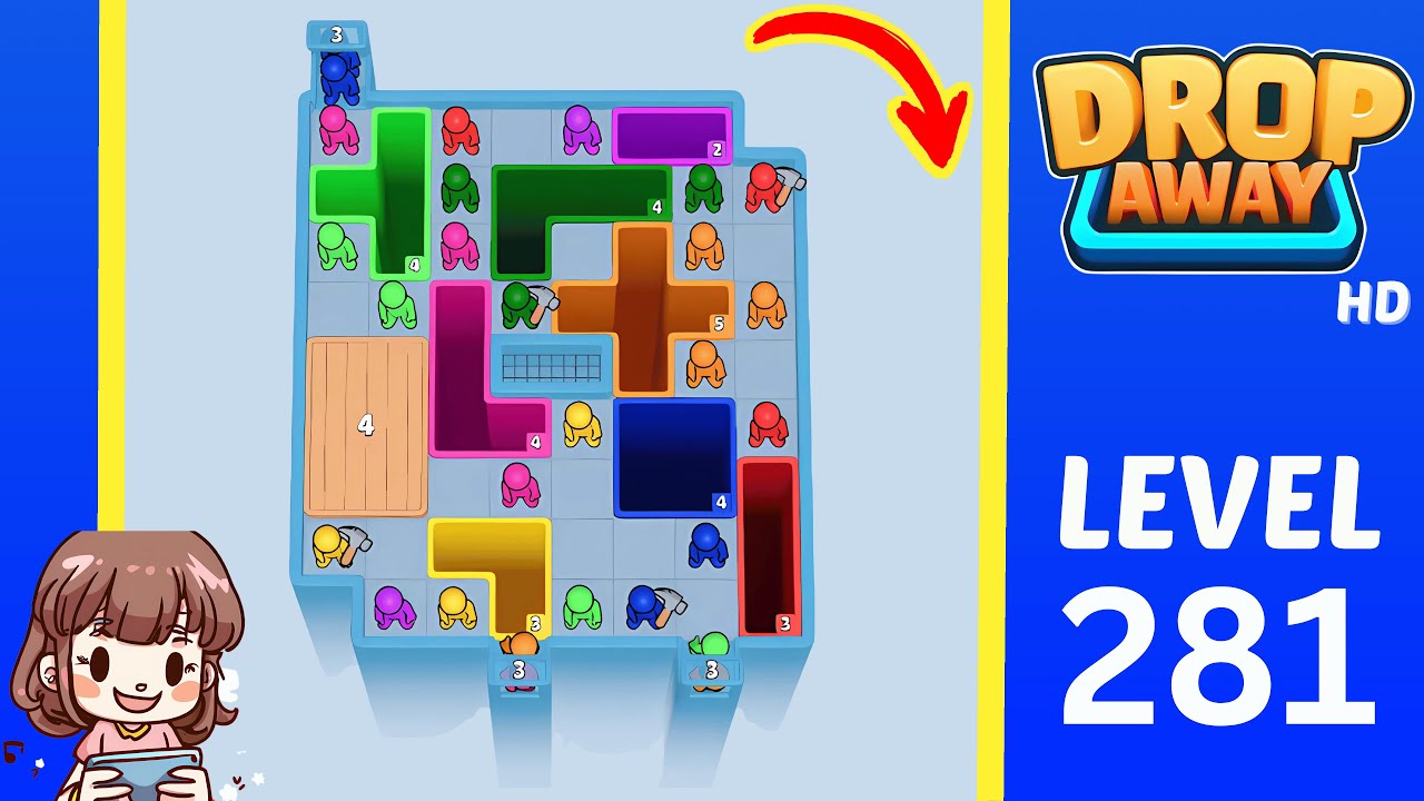 Drop Away Level 281: Drop Away Level 281 - Walkthrough Solution Game