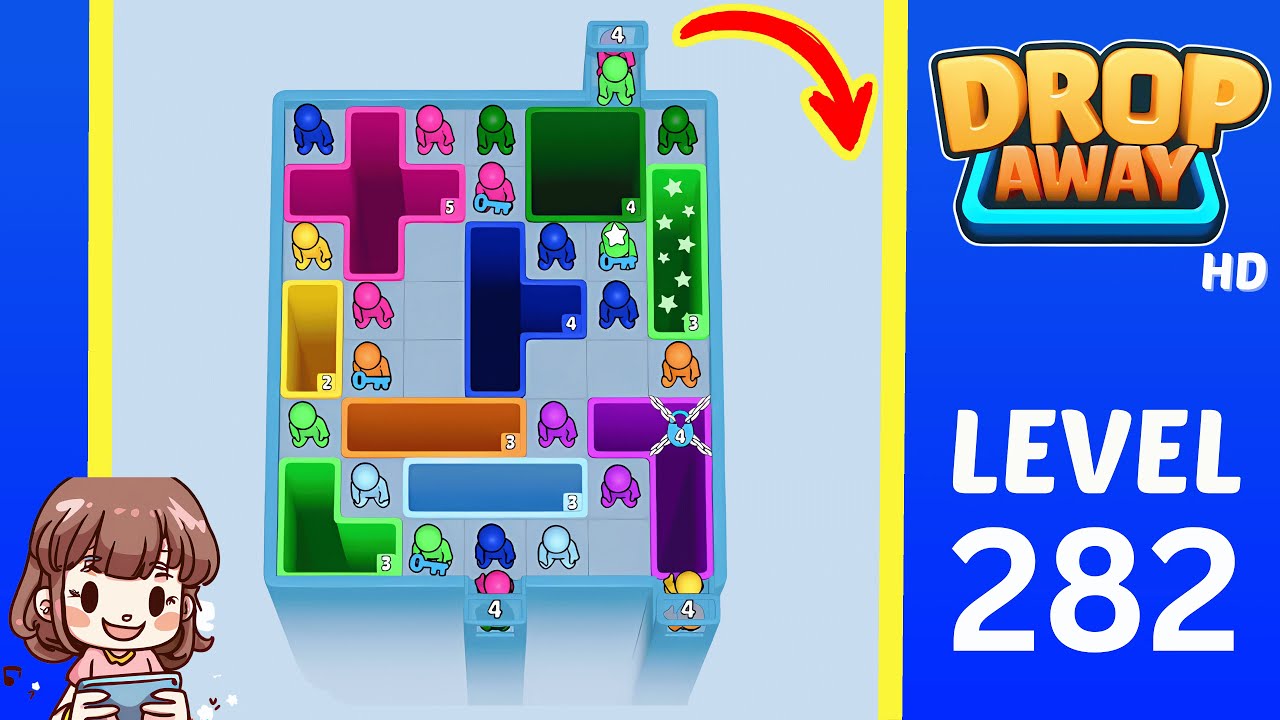 Drop Away Level 282: Drop Away Level 282 - Walkthrough Solution Game