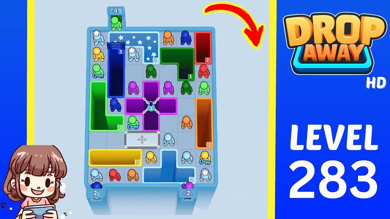 Drop Away Level 283: Drop Away Level 283 - Walkthrough Solution Game