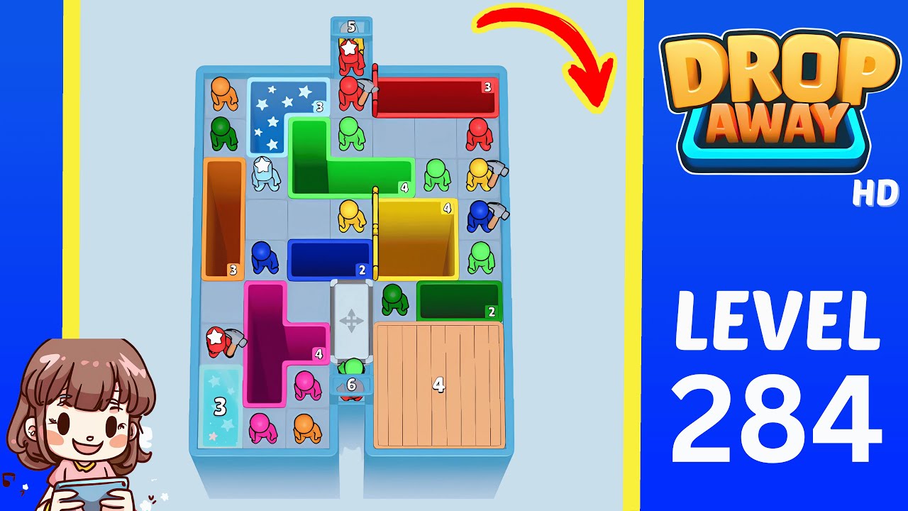 Drop Away Level 284: Drop Away Level 284 - Walkthrough Solution Game