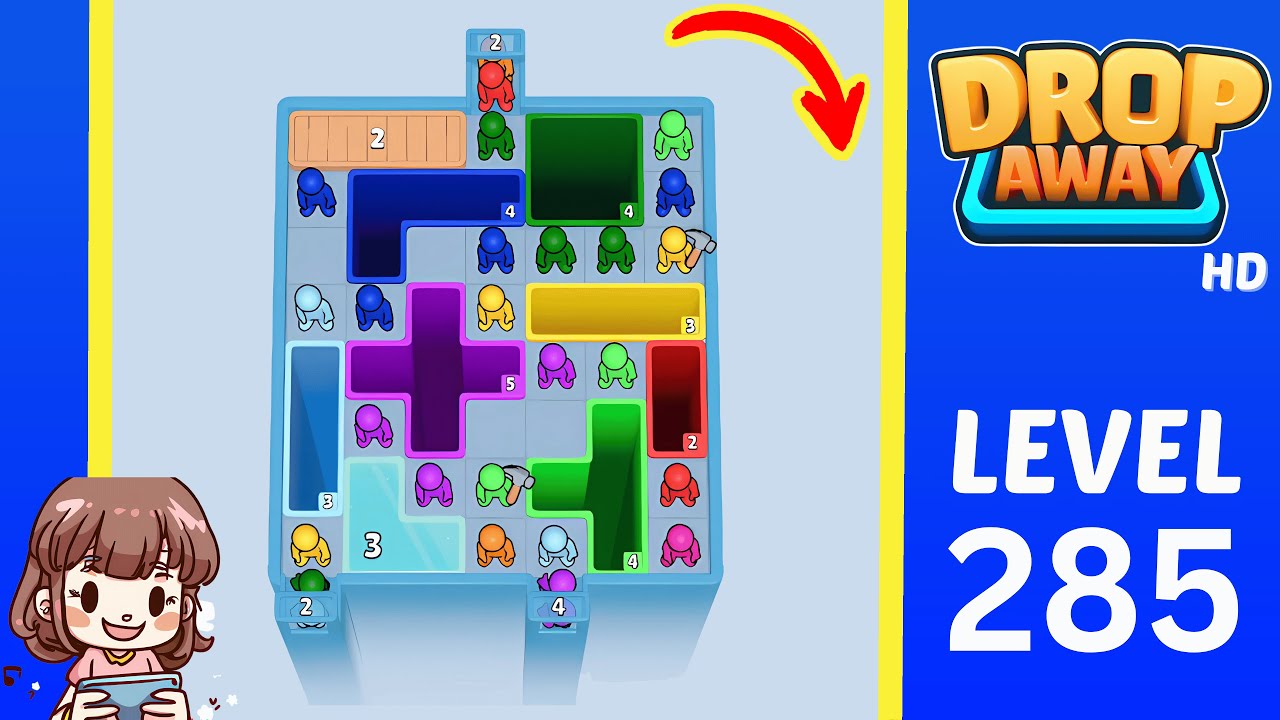 Drop Away Level 285: Drop Away Level 285 - Walkthrough Solution Game