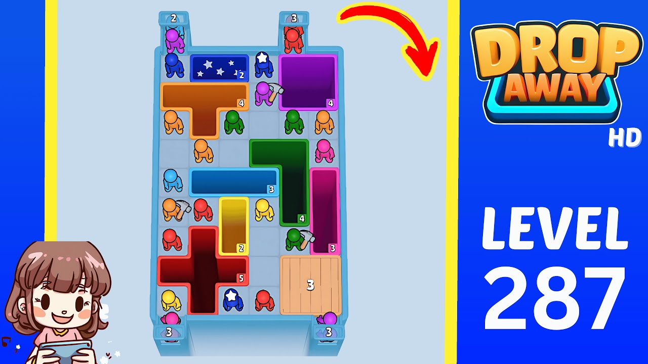 Drop Away Level 287: Drop Away Level 287 - Walkthrough Solution Game