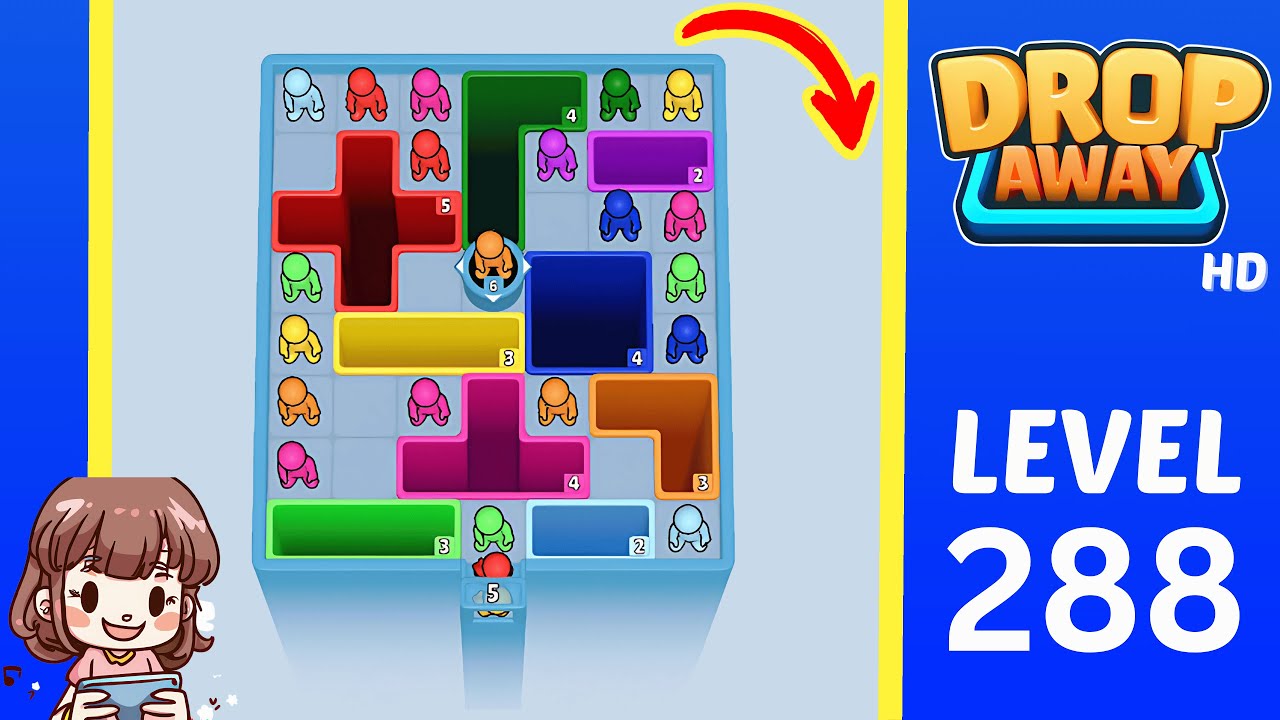Drop Away Level 288: Drop Away Level 288 - Walkthrough Solution Game