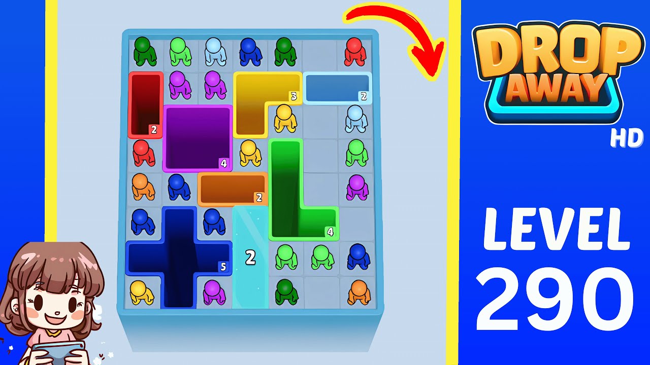 Drop Away Level 290: Drop Away Level 290 - Walkthrough Solution Game