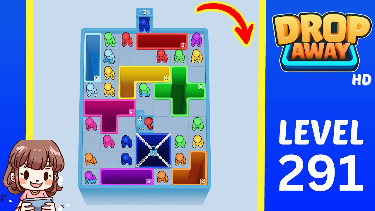 Drop Away Level 291: Drop Away Level 291 - Walkthrough Solution Game