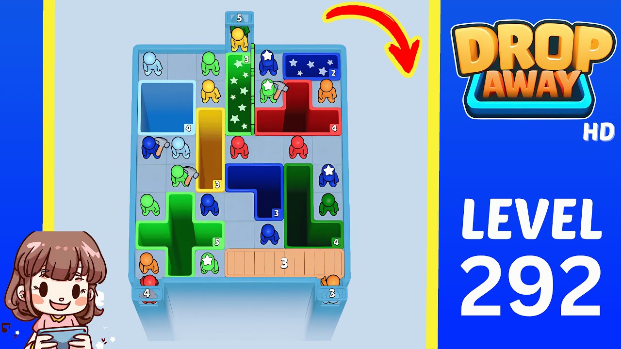 Drop Away Level 292: Drop Away Level 292 - Walkthrough Solution Game