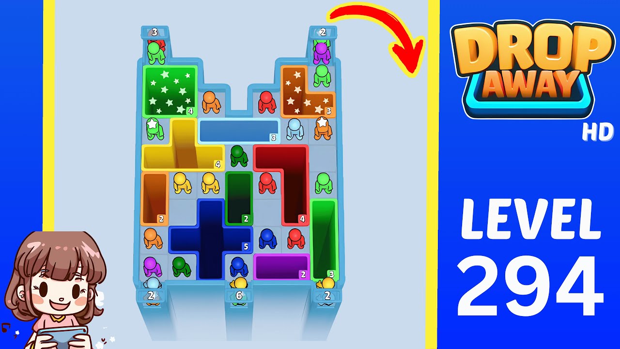 Drop Away Level 294: Drop Away Level 294 - Walkthrough Solution Game
