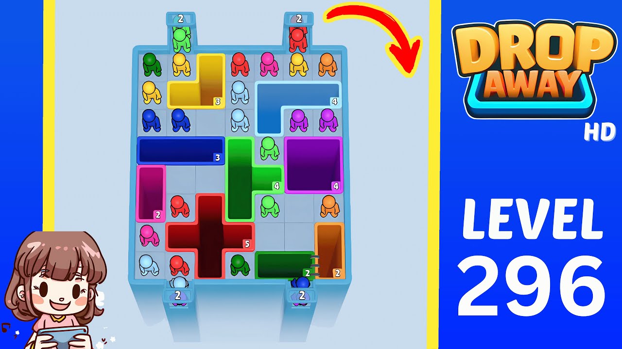 Drop Away Level 296: Drop Away Level 296 - Walkthrough Solution Game
