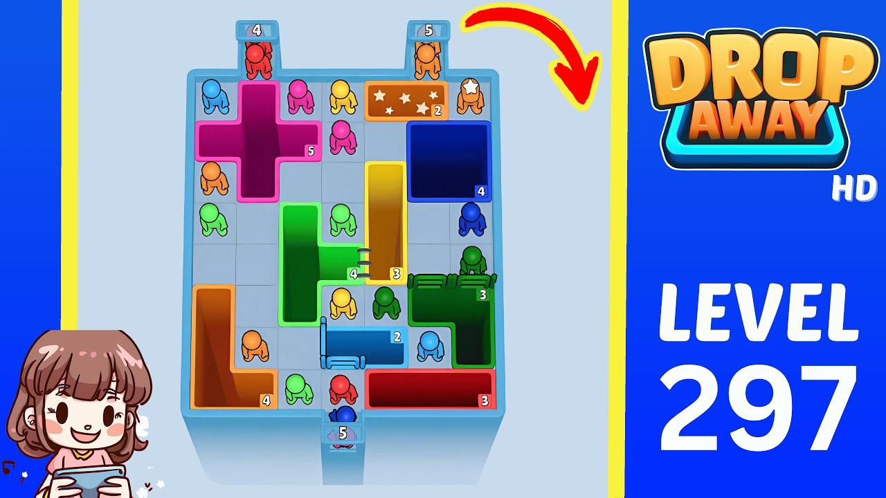 Drop Away Level 297: Drop Away Level 297 - Walkthrough Solution Game