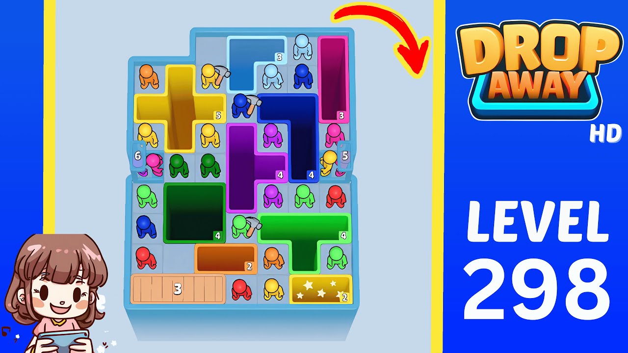 Drop Away Level 298: Drop Away Level 298 - Walkthrough Solution Game