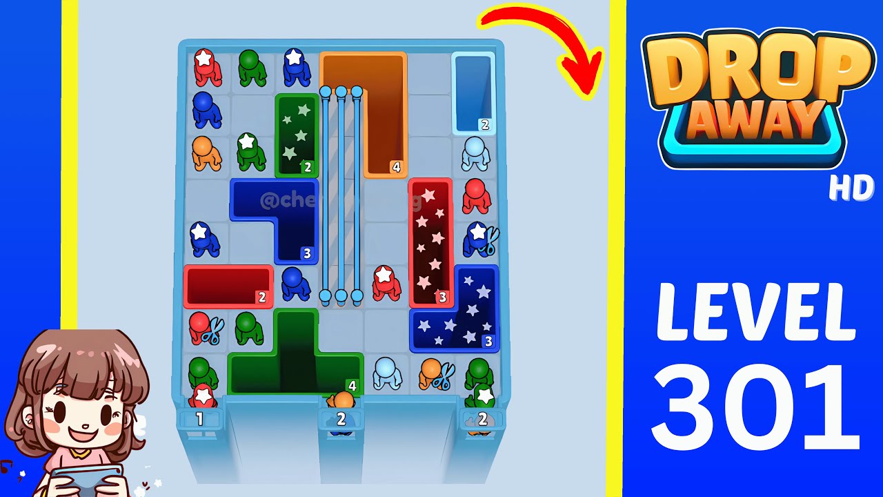 Drop Away Level 301: Drop Away Level 301 - Walkthrough Solution Game