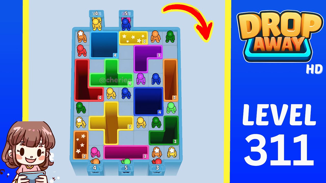 Drop Away Level 311: Drop Away Level 311 - Walkthrough Solution Game