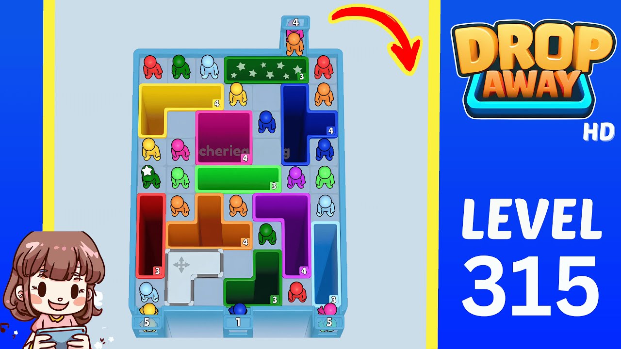 Drop Away Level 315: Drop Away Level 315 - Walkthrough Solution Game