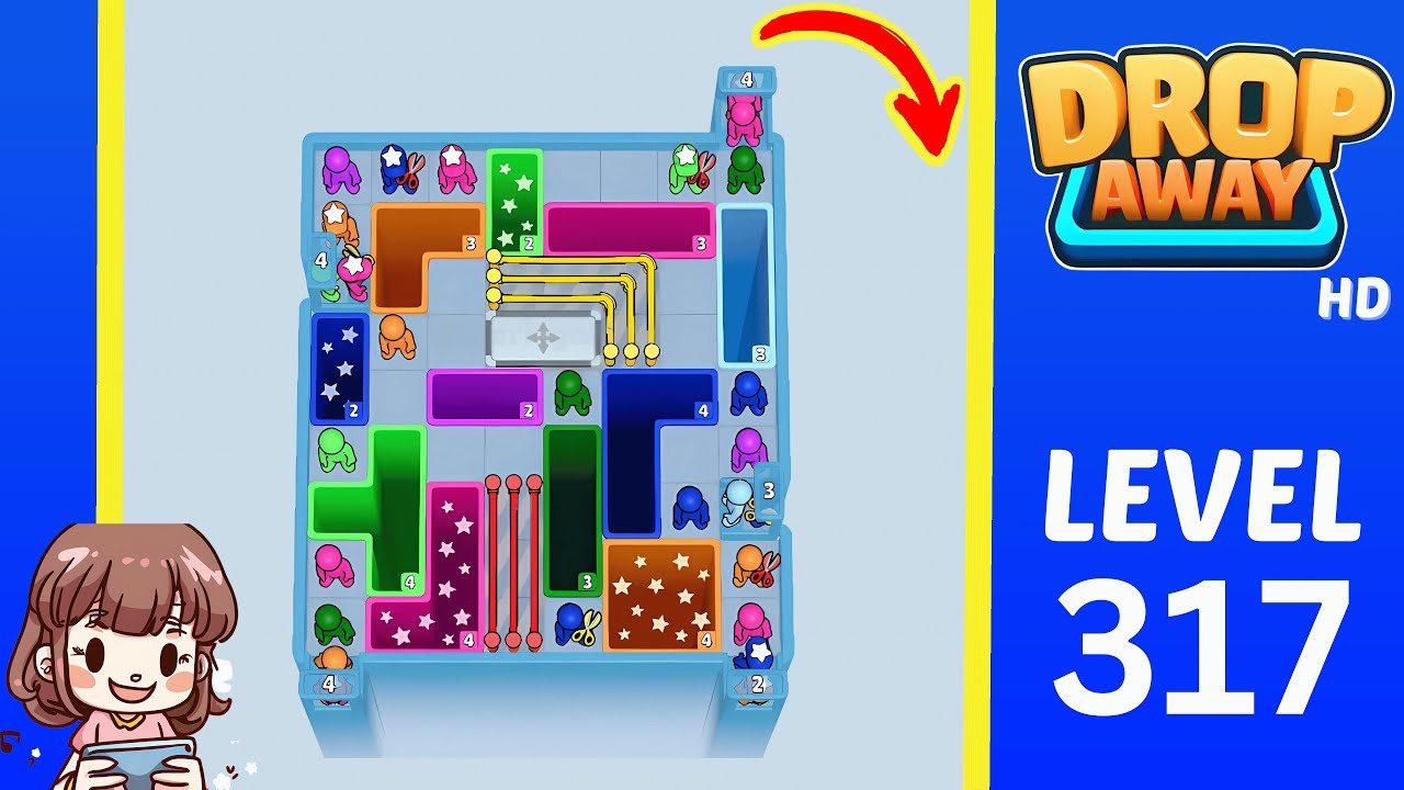 Drop Away Level 317: Drop Away Level 317 - Walkthrough Solution Game