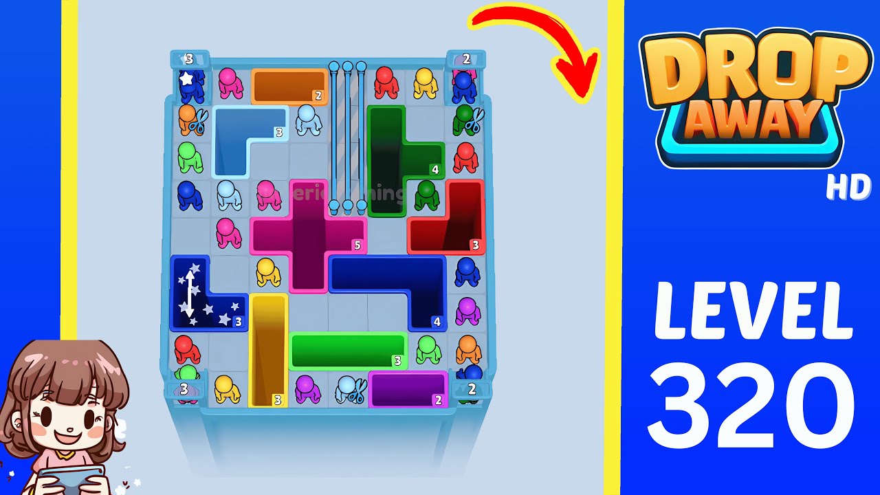 Drop Away Level 320: Drop Away Level 320 - Walkthrough Solution Game