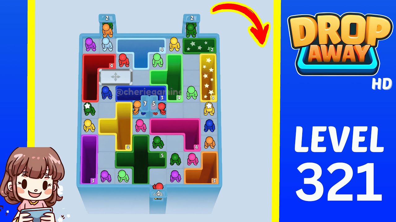 Drop Away Level 321: Drop Away Level 321 - Walkthrough Solution Game