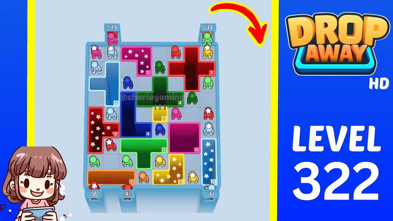 Drop Away Level 322: Drop Away Level 322 - Walkthrough Solution Game