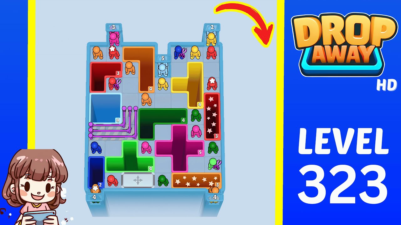 Drop Away Level 323: Drop Away Level 323 - Walkthrough Solution Game