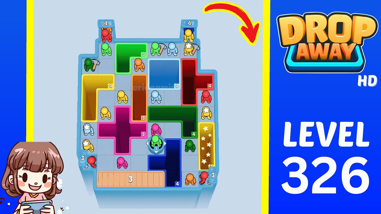 Drop Away Level 326: Drop Away Level 326 - Walkthrough Solution Game
