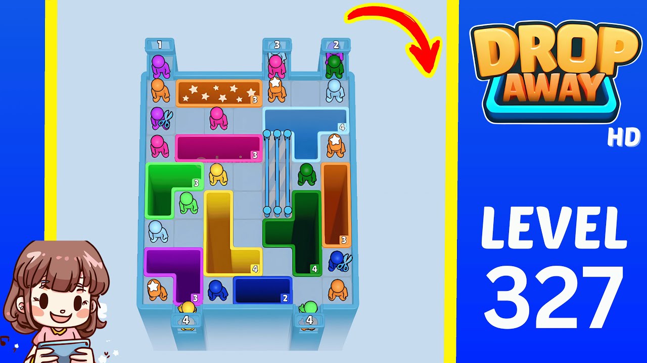 Drop Away Level 327: Drop Away Level 327 - Walkthrough Solution Game