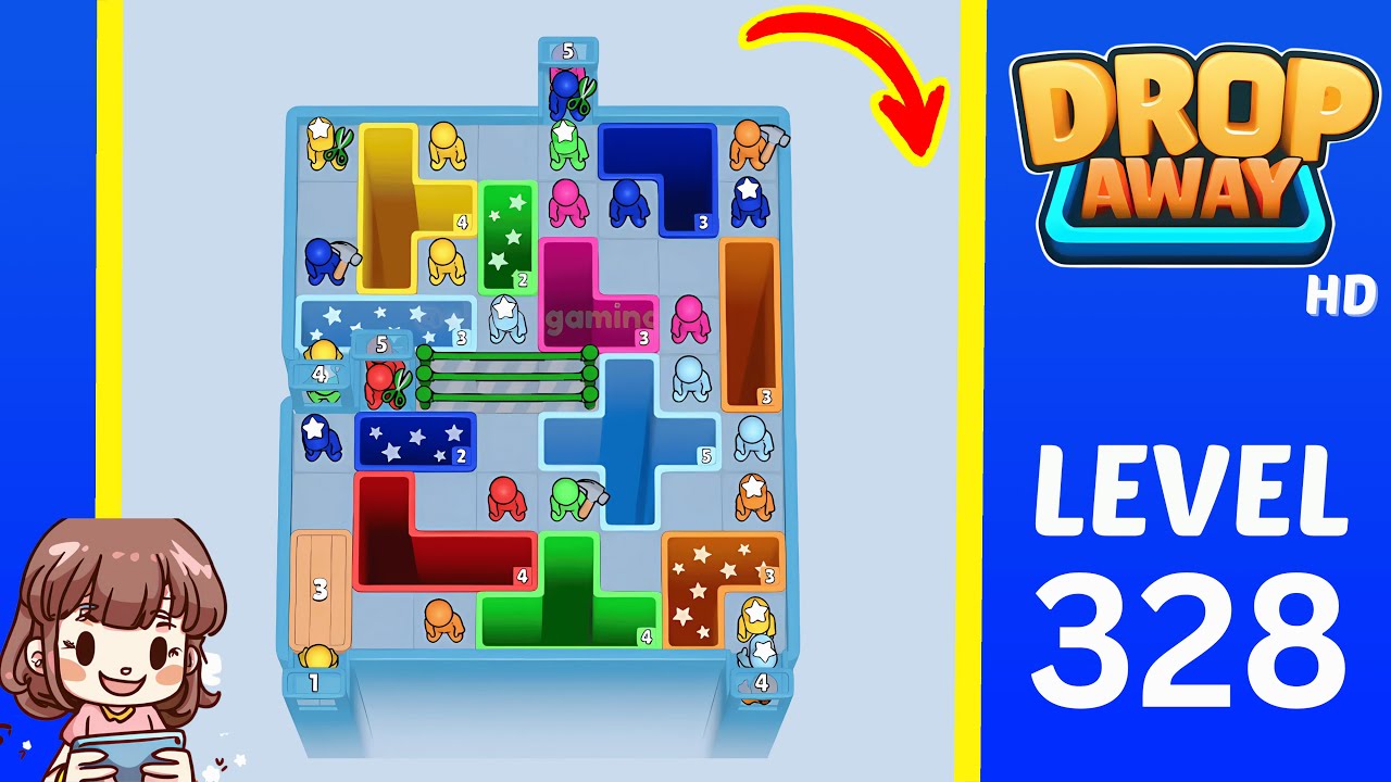 Drop Away Level 328: Drop Away Level 328 - Walkthrough Solution Game
