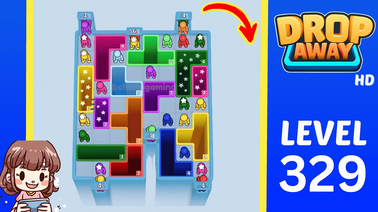 Drop Away Level 329: Drop Away Level 329 - Walkthrough Solution Game