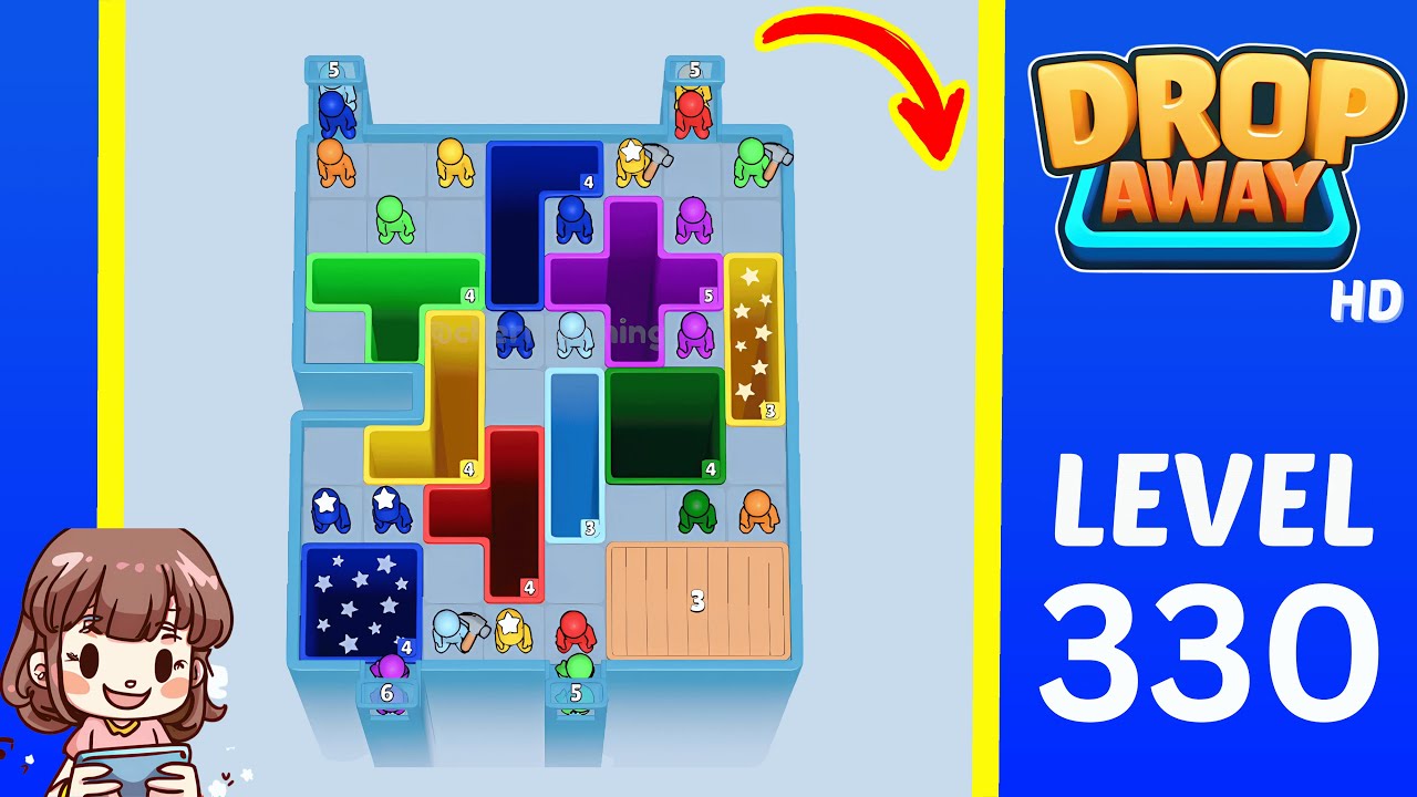 Drop Away Level 330: Drop Away Level 330 - Walkthrough Solution Game