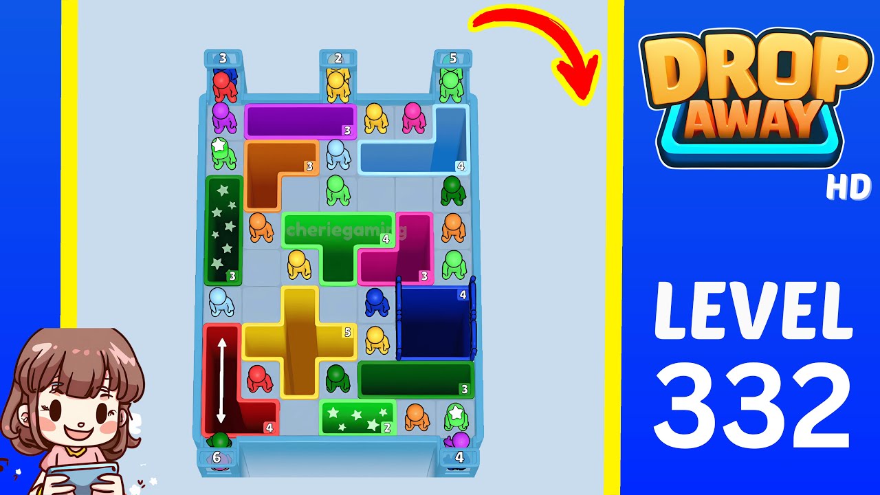 Drop Away Level 332: Drop Away Level 332 - Walkthrough Solution Game
