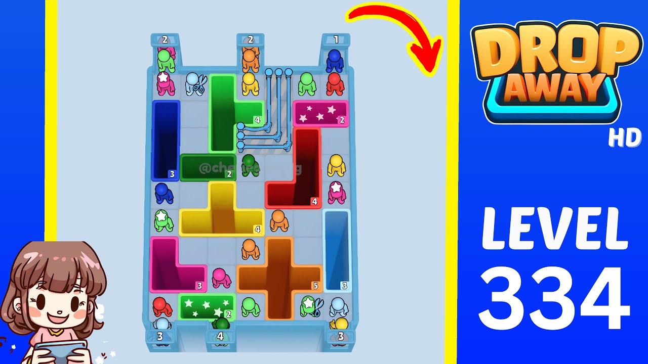 Drop Away Level 334: Drop Away Level 334 - Walkthrough Solution Game