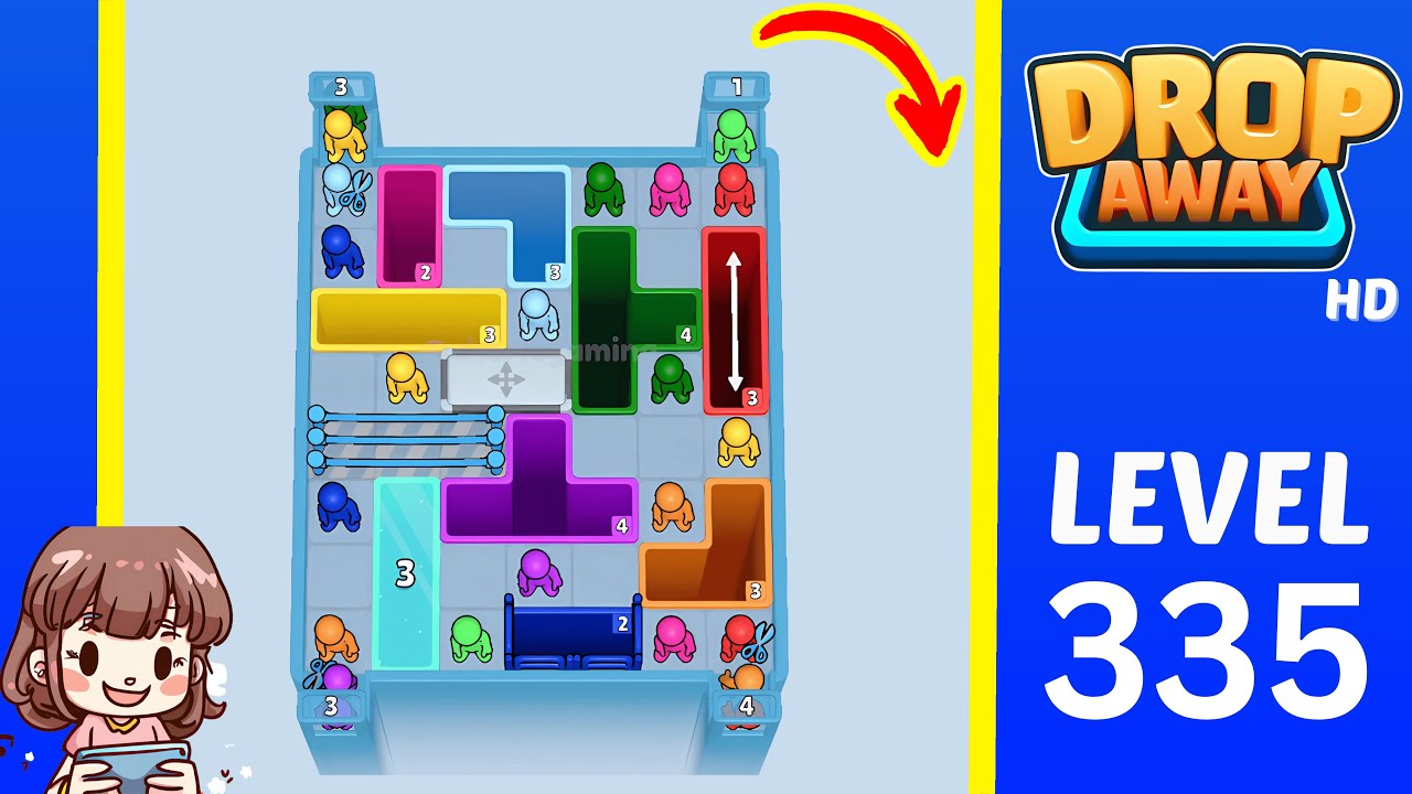 Drop Away Level 335: Drop Away Level 335 - Walkthrough Solution Game