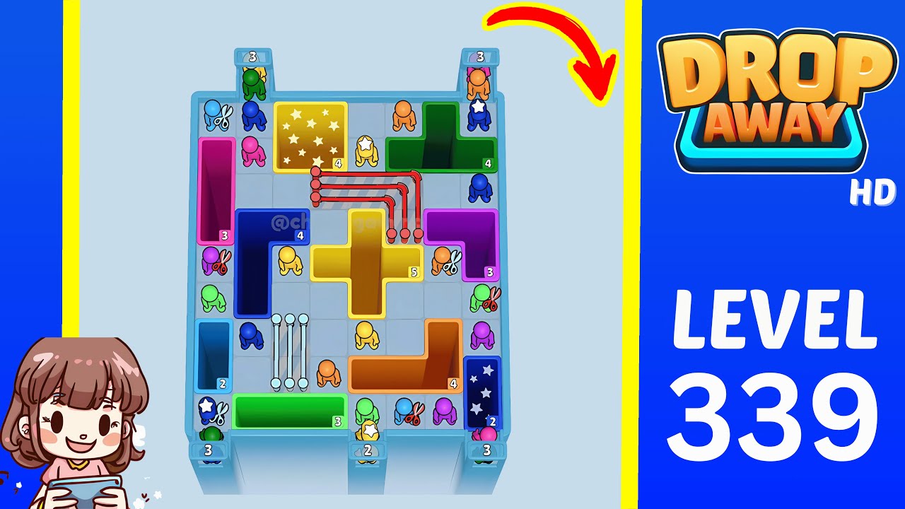 Drop Away Level 339: Drop Away Level 339 - Walkthrough Solution Game