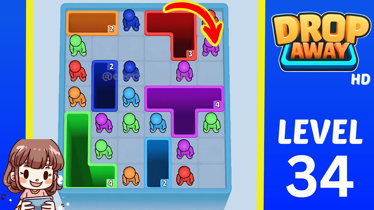 Drop Away Level 34: Drop Away Level 34 - Walkthrough Solution Game